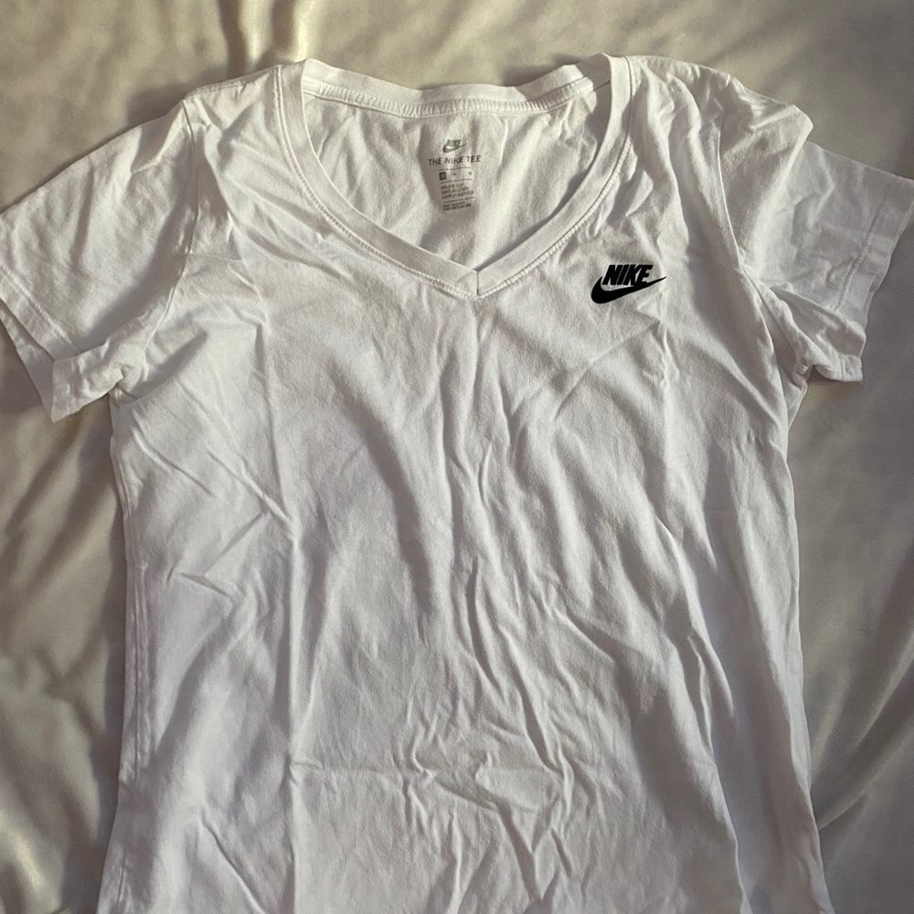 White Nike V-neck